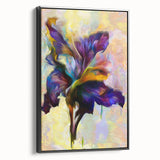 Modern Fluid Art Prints - Fluid Abstract Wall Art in Purple & Gold