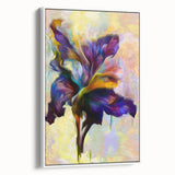 Modern Fluid Art Prints - Fluid Abstract Wall Art in Purple & Gold
