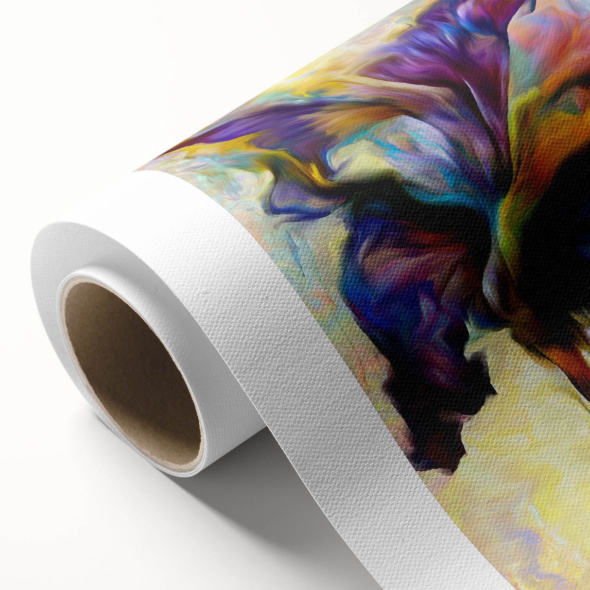Modern Fluid Art Prints - Fluid Abstract Wall Art in Purple & Gold