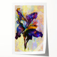 Modern Fluid Art Prints - Fluid Abstract Wall Art in Purple & Gold
