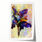 Modern Fluid Art Prints - Fluid Abstract Wall Art in Purple & Gold