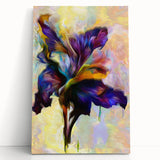 Modern Fluid Art Prints - Fluid Abstract Wall Art in Purple & Gold