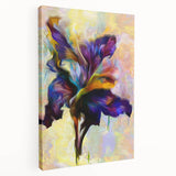 Modern Fluid Art Prints - Fluid Abstract Wall Art in Purple & Gold