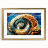 Modern Fluid Art Prints in Blue and Orange - Fluid Abstract Wall Art