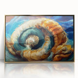 Modern Fluid Art Prints in Blue and Orange - Fluid Abstract Wall Art