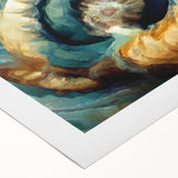 Modern Fluid Art Prints in Blue and Orange - Fluid Abstract Wall Art