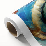 Modern Fluid Art Prints in Blue and Orange - Fluid Abstract Wall Art