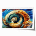 Modern Fluid Art Prints in Blue and Orange - Fluid Abstract Wall Art