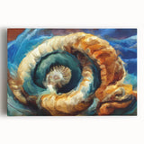 Modern Fluid Art Prints in Blue and Orange - Fluid Abstract Wall Art