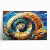 Modern Fluid Art Prints in Blue and Orange - Fluid Abstract Wall Art