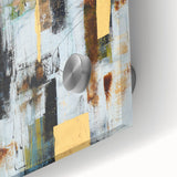 Rustic Moody Modern Wall Art - Abstract Brown, Gold & White Print