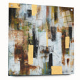 Rustic Moody Modern Wall Art - Abstract Brown, Gold & White Print