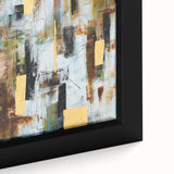 Rustic Moody Modern Wall Art - Abstract Brown, Gold & White Print