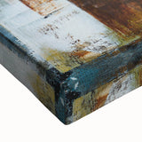 Rustic Moody Modern Wall Art - Abstract Brown, Gold & White Print