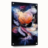 Modern Fluid Art Prints in Purple and Peach - Fluid Abstract Wall Art