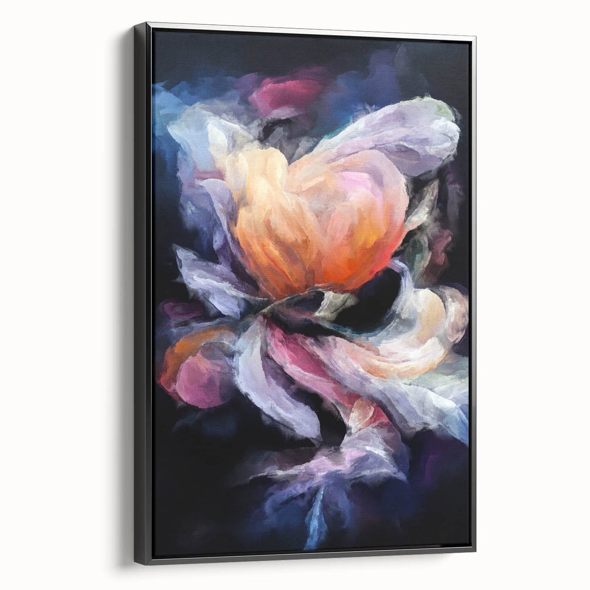 Modern Fluid Art Prints in Purple and Peach - Fluid Abstract Wall Art