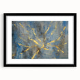 Luxury Moody Modern Wall Art - Abstract Blue, Gold & Gray Print