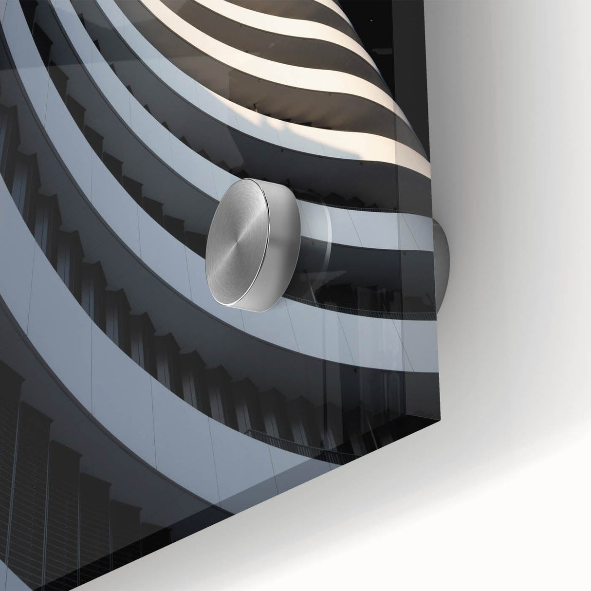 Urban Architectural Wall Art – Curved High-Rise Minimalist Print