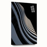 Urban Architectural Wall Art – Curved High-Rise Minimalist Print