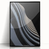 Urban Architectural Wall Art – Curved High-Rise Minimalist Print