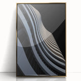 Urban Architectural Wall Art – Curved High-Rise Minimalist Print