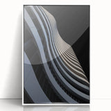Urban Architectural Wall Art – Curved High-Rise Minimalist Print