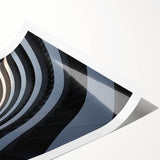 Urban Architectural Wall Art – Curved High-Rise Minimalist Print