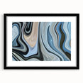 Abstract Fluid Canvas Art in Gray Blue - Contemporary Fluid Art Pieces