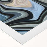 Abstract Fluid Canvas Art in Gray Blue - Contemporary Fluid Art Pieces