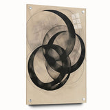 Abstract Geometric Framed Art – Minimalist Wall Art in Black & Gray