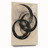 Abstract Geometric Framed Art – Minimalist Wall Art in Black & Gray
