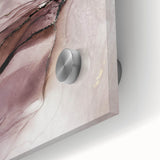 Fluid Acrylic Wall Decor in Beige and Plum - Abstract Fluid Canvas Art