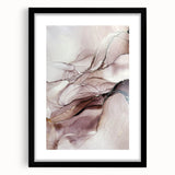 Fluid Acrylic Wall Decor in Beige and Plum - Abstract Fluid Canvas Art