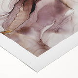 Fluid Acrylic Wall Decor in Beige and Plum - Abstract Fluid Canvas Art