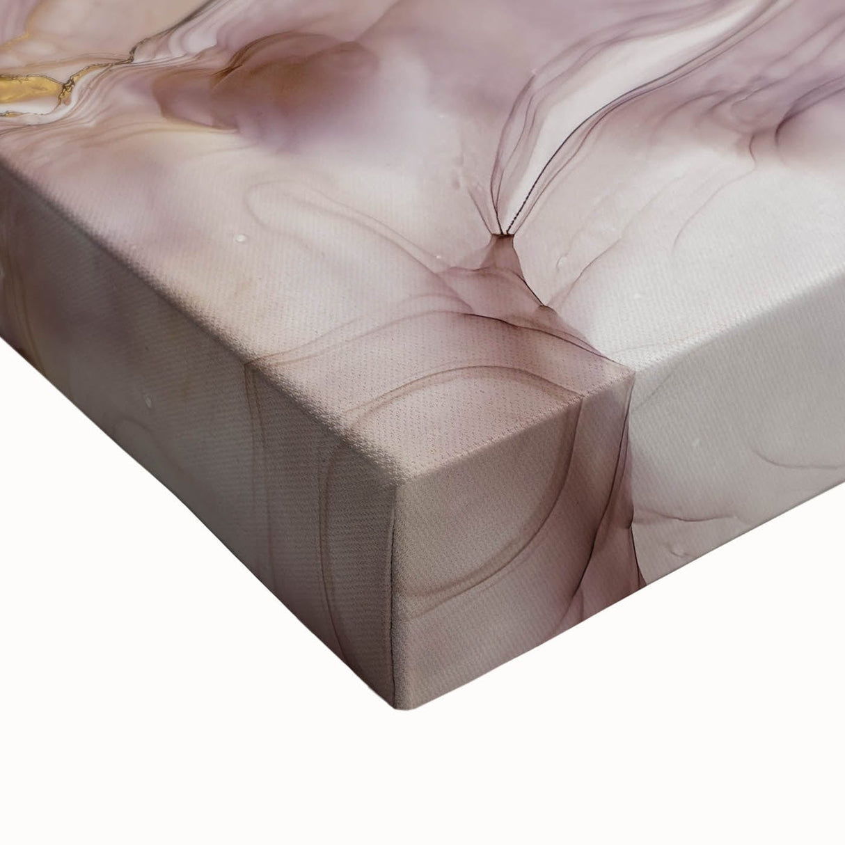 Fluid Acrylic Wall Decor in Beige and Plum - Abstract Fluid Canvas Art