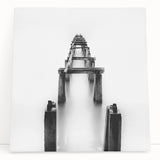 Minimalist Pier in Mist - Black and White Fine Art Photography