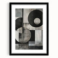 Contemporary Minimalist Wall Art – Geometric Black & Gray Print