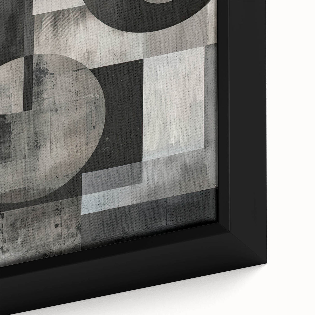Contemporary Minimalist Wall Art – Geometric Black & Gray Print