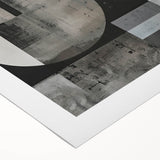 Contemporary Minimalist Wall Art – Geometric Black & Gray Print