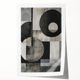 Contemporary Minimalist Wall Art – Geometric Black & Gray Print