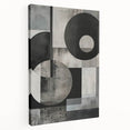 Contemporary Minimalist Wall Art – Geometric Black & Gray Print