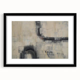 Minimalist Moody Modern Wall Art - Abstract Beige & Gray Print