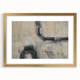 Minimalist Moody Modern Wall Art - Abstract Beige & Gray Print