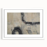 Minimalist Moody Modern Wall Art - Abstract Beige & Gray Print