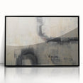 Minimalist Moody Modern Wall Art - Abstract Beige & Gray Print