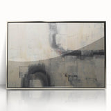Minimalist Moody Modern Wall Art - Abstract Beige & Gray Print