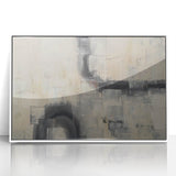 Minimalist Moody Modern Wall Art - Abstract Beige & Gray Print