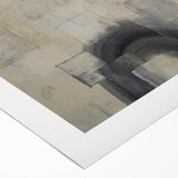 Minimalist Moody Modern Wall Art - Abstract Beige & Gray Print