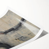 Minimalist Moody Modern Wall Art - Abstract Beige & Gray Print