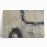 Minimalist Moody Modern Wall Art - Abstract Beige & Gray Print